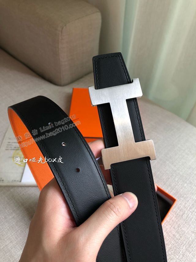 Hermes皮帶 官網同步 38MM 荔枝紋牛皮 愛馬仕男士腰帶  xfp2083